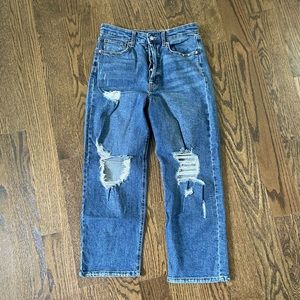 Women’s High Rise Distressed Medium Wash wild fable Jeans Size 8